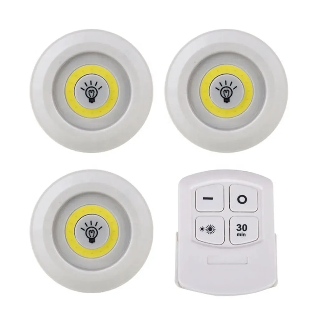 Lampe LED sous-meuble à intensité variable avec télécommande, fonctionnement sur piles, pour placards, armoires et salle de bain, lumière blanche et chaude 10
