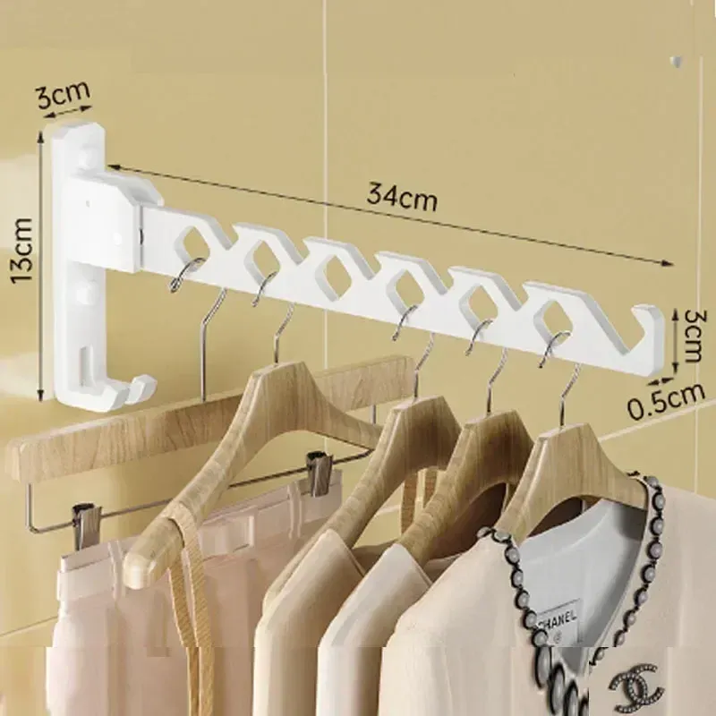 Cintre mural pour vêtements, angle réglable et pliable, T1 7