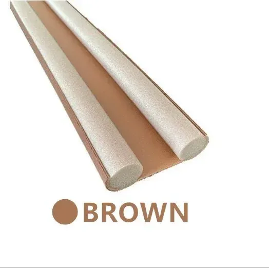 Bande d'étanchéité 95 cm en silicone à double joint pour bas de porte, anti-courant d'air, anti-poussière et insonorisante 7