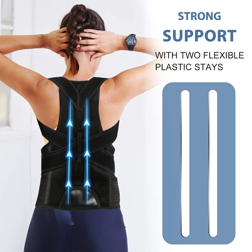 Correcteur de posture dorsal, détail des sangles