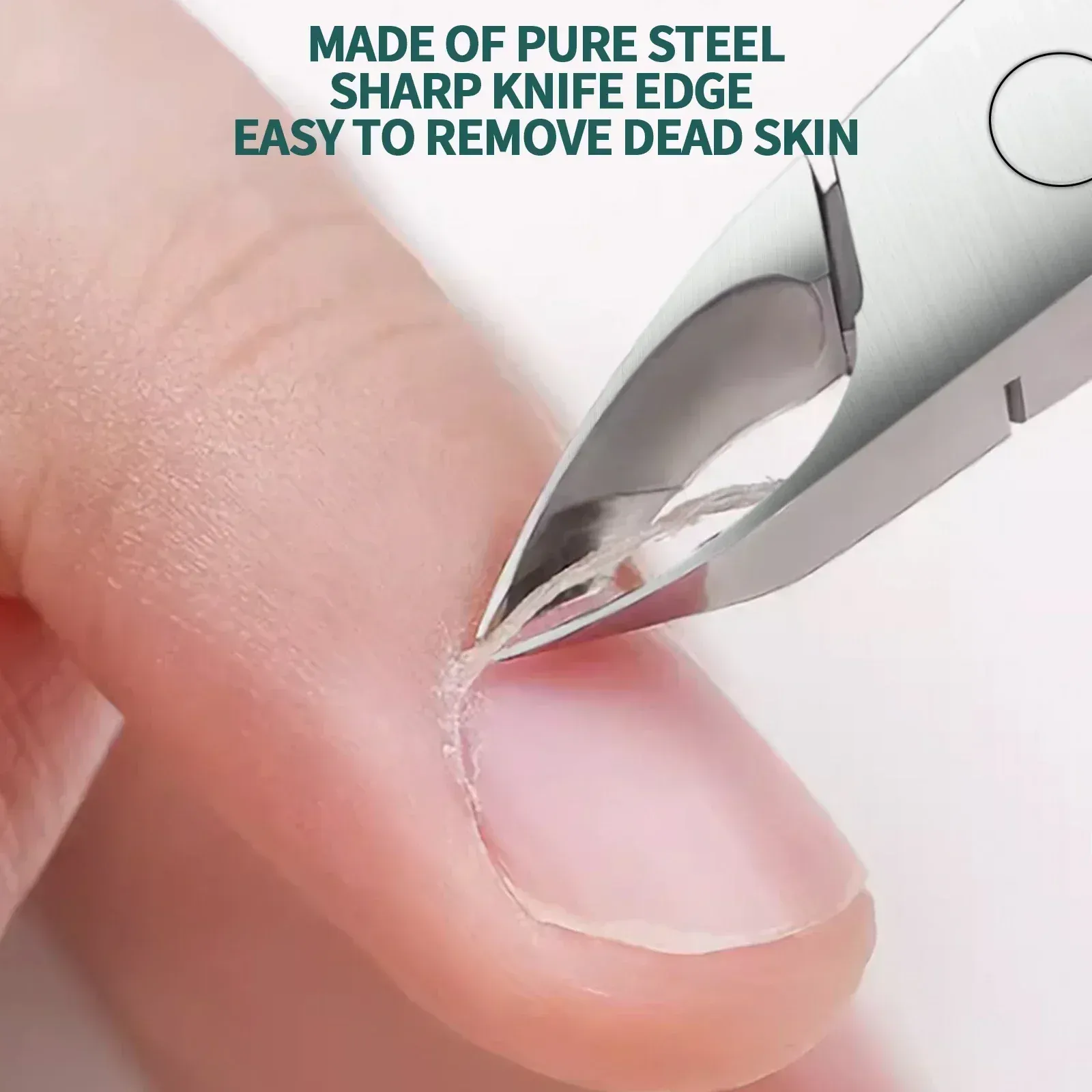 Kit de manucure professionnel Nailpop en acier inoxydable : coupe-ongles, ciseaux, pince à cuticules, pousse-cuticules et outil de soin des ongles 3