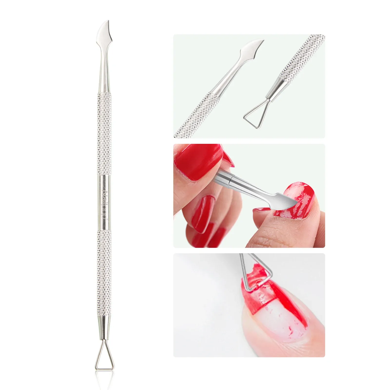 Kit de manucure professionnel Nailpop en acier inoxydable : coupe-ongles, ciseaux, pince à cuticules, pousse-cuticules et outil de soin des ongles 11