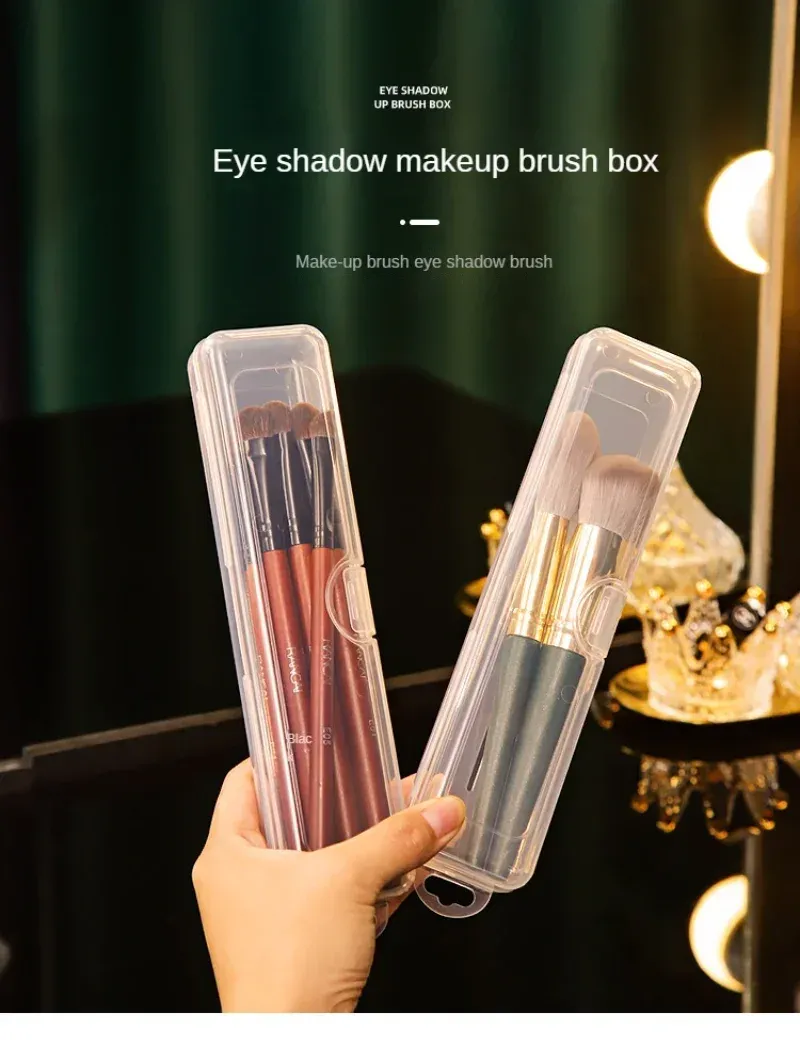 Organisateur de pinceaux de maquillage transparent, vue d'ensemble