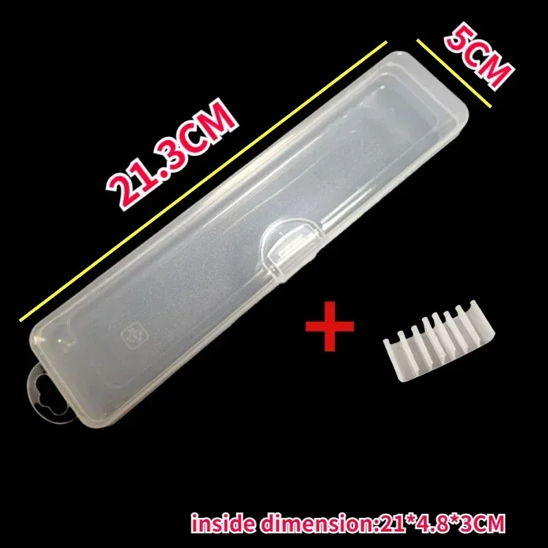 Organisateur portable transparent pour pinceaux de maquillage et crayons à sourcils, avec couvercle 7