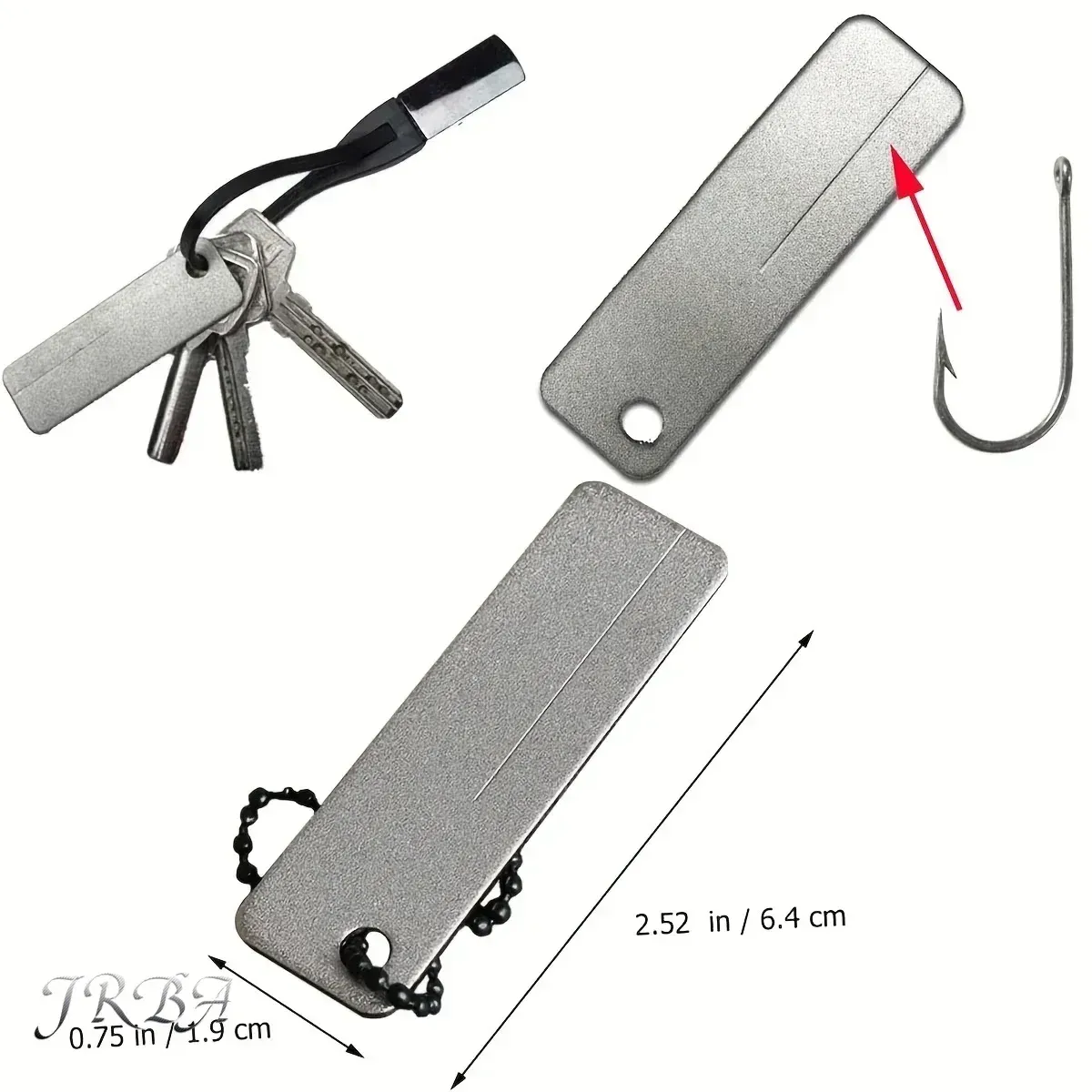 Affûteur de couteaux diamanté, outil de poche, mini porte-clés, affûteur de camping pour extérieur, outil de camping d'extérieur, lime à ongles en émeri 6