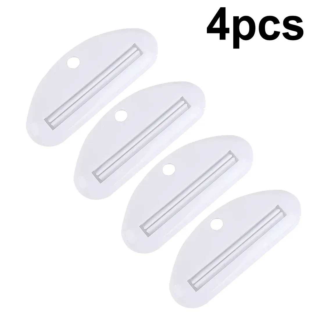 Distributeur de dentifrice en plastique avec clips, support roulant, accessoires de salle de bains 22