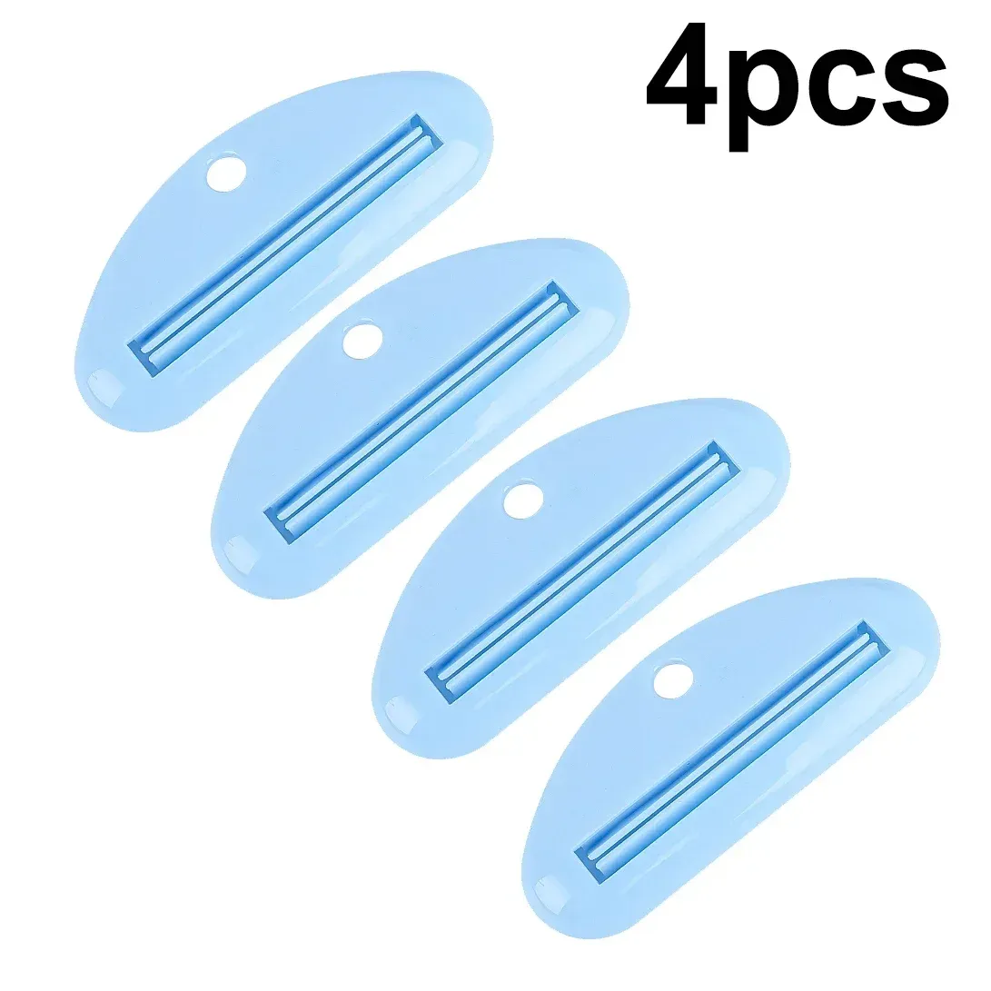 Distributeur de dentifrice en plastique avec clips, support roulant, accessoires de salle de bains 18