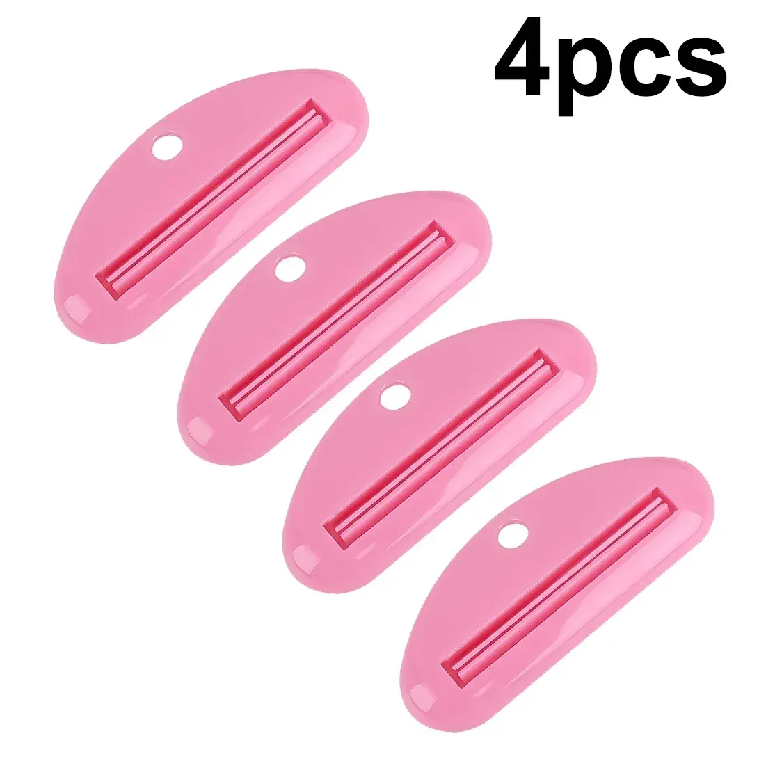 Distributeur de dentifrice en plastique avec clips, support roulant, accessoires de salle de bains 14