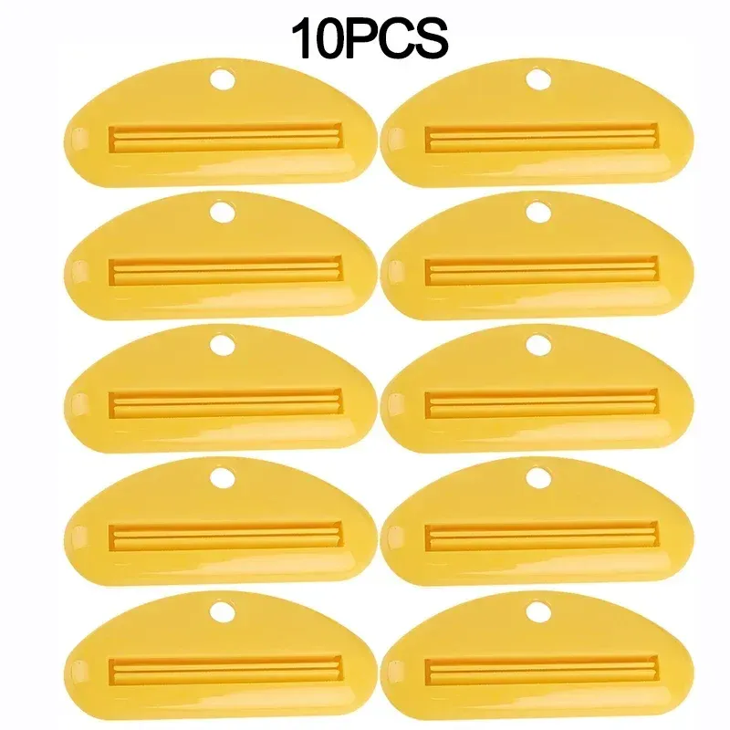 Distributeur de dentifrice en plastique avec clips, support roulant, accessoires de salle de bains 9