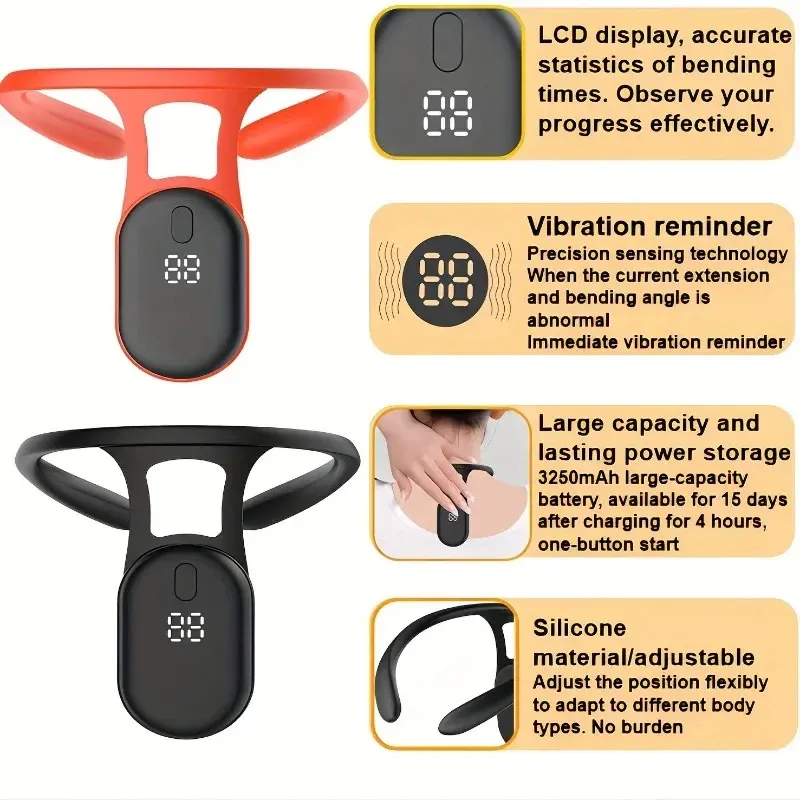 Correcteur de posture intelligent à vibration Miicro, rappel de posture pour le dos et le cou, pour enfants et adultes 3