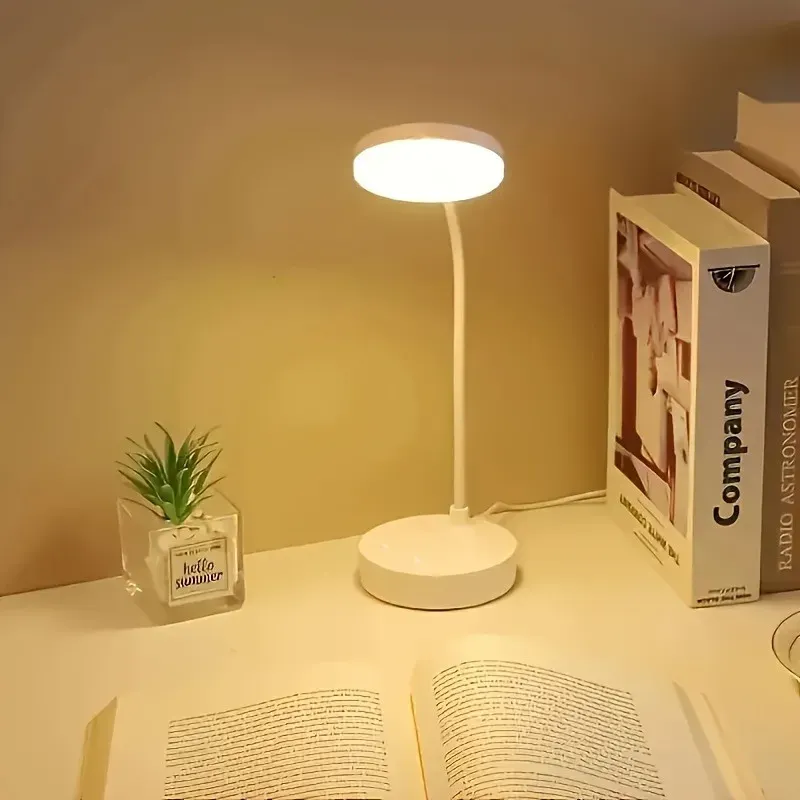Lampe de bureau LED flexible à variateur 3 niveaux, alimentation USB, lumière blanche chaude 3
