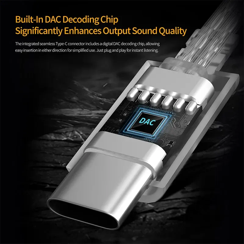 Câble de mise à niveau pour écouteurs KZ en OFC plaqué argent, connecteur USB-C, fiche 2 broches, microphone en option 2