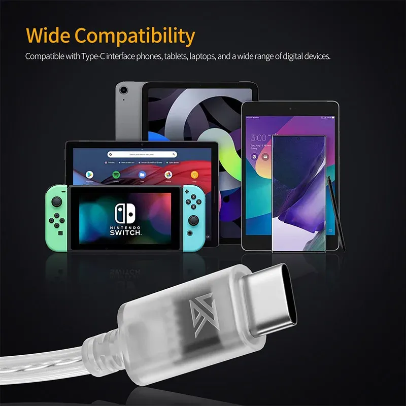 Câble de mise à niveau pour écouteurs KZ en OFC plaqué argent, connecteur USB-C, fiche 2 broches, microphone en option 6