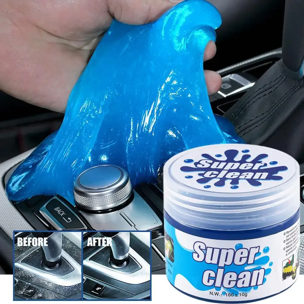Plumeau en gel souple pour nettoyage automobile : élimine la poussière et la saleté du tableau de bord, des évents et du clavier d'ordinateur portable