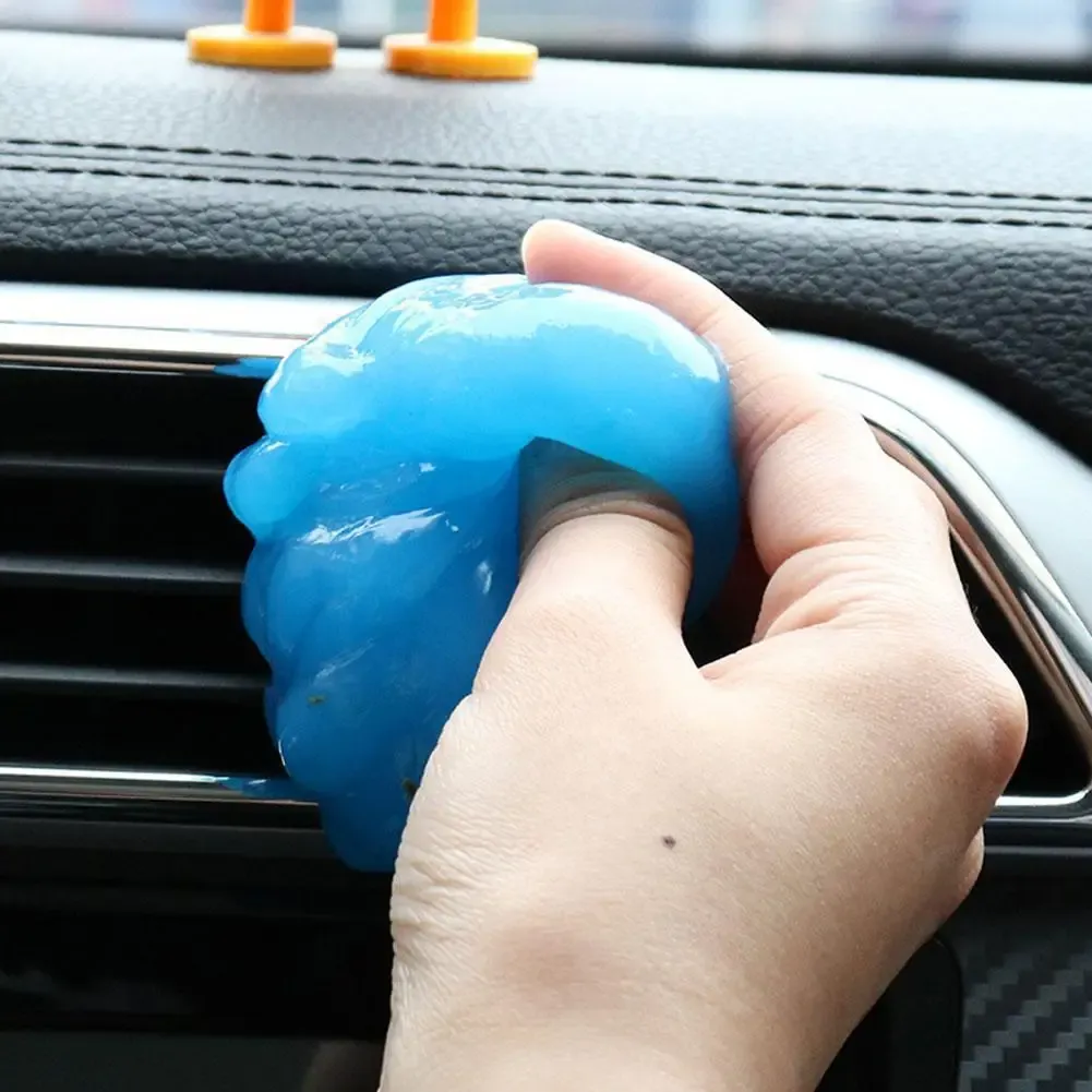 Plumeau en gel souple pour nettoyage automobile : élimine la poussière et la saleté du tableau de bord, des évents et du clavier d'ordinateur portable 5