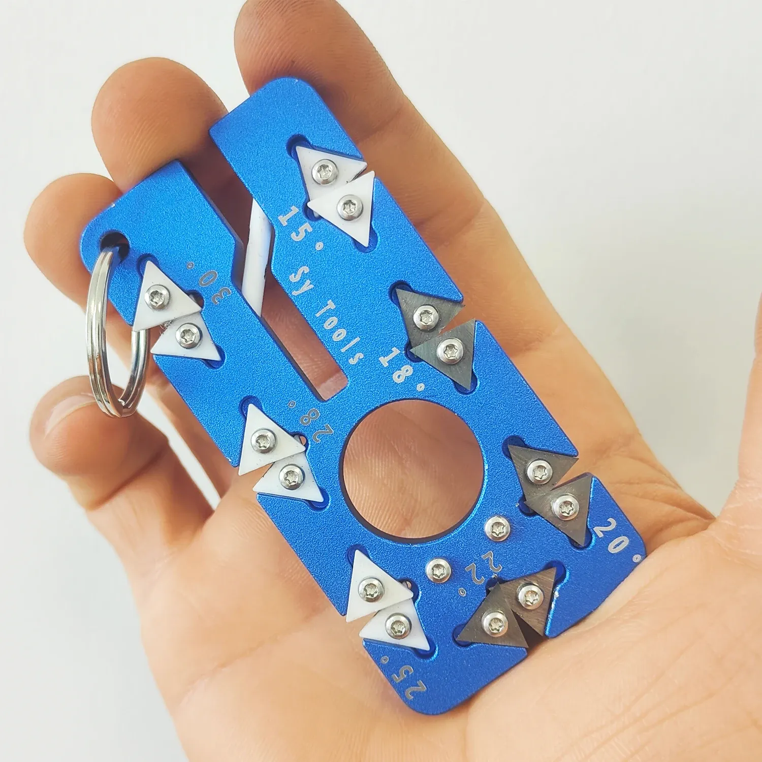 Aiguiseur de couteaux portable à 7 angles réglables (15-30°), céramique et acier au tungstène, alliage d'aluminium, pour couteaux de cuisine et d'extérieur 7