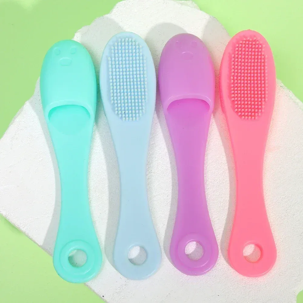 Brosse nasale en silicone, nettoyante pour pores du visage, nettoyeur de points noirs portable, brosse de massage double face, outil de nettoyage beauté, gommage nasal visage 6