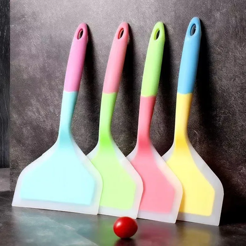 Ustensiles de cuisine en silicone à motif aléatoire : spatule, grattoir et pelle, grand format, 1 pièce 2