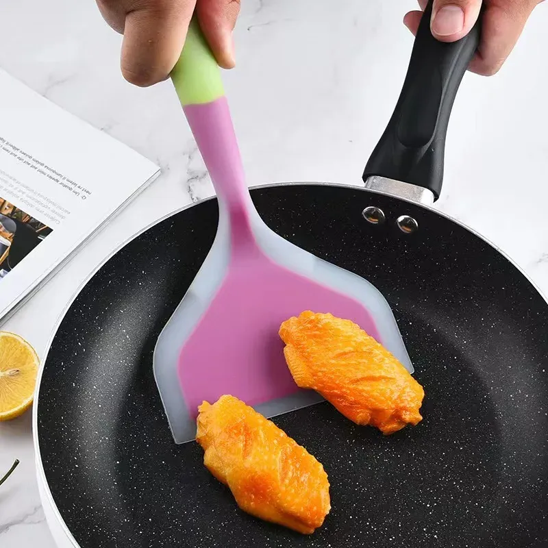 Ustensiles de cuisine en silicone à motif aléatoire : spatule, grattoir et pelle, grand format, 1 pièce 4