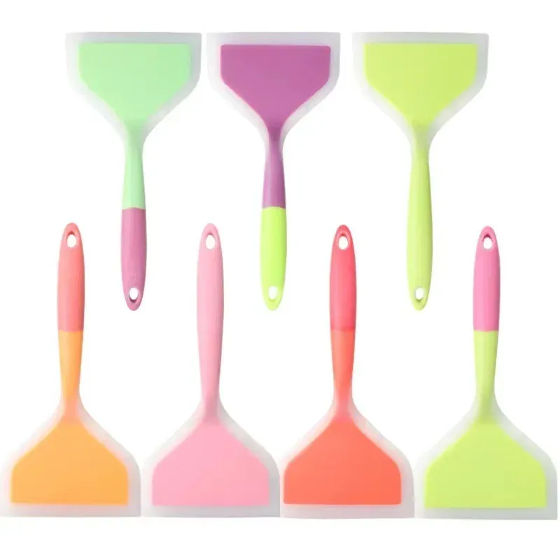 Ustensiles de cuisine en silicone à motif aléatoire : spatule, grattoir et pelle, grand format, 1 pièce 6