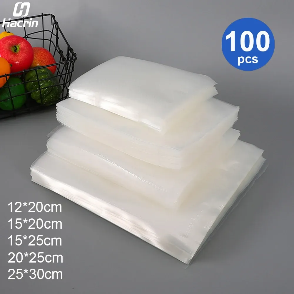 Détail des sacs de conservation sous vide