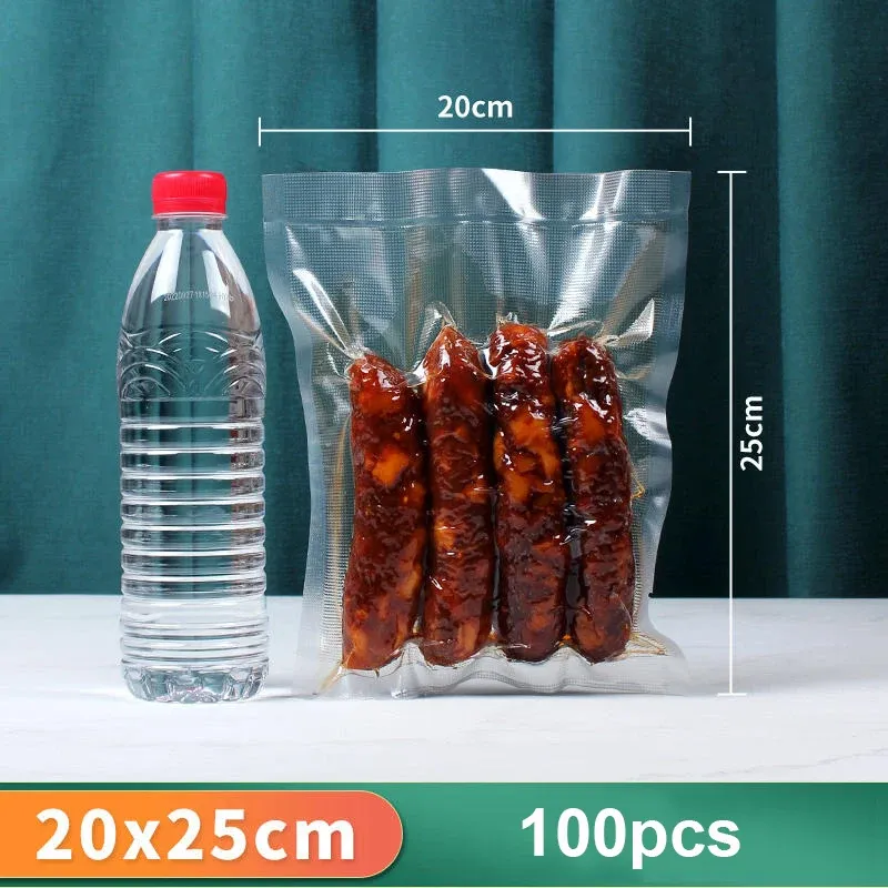 Sacs sous vide pour machine à sceller, conservation des aliments, lot de 100 7