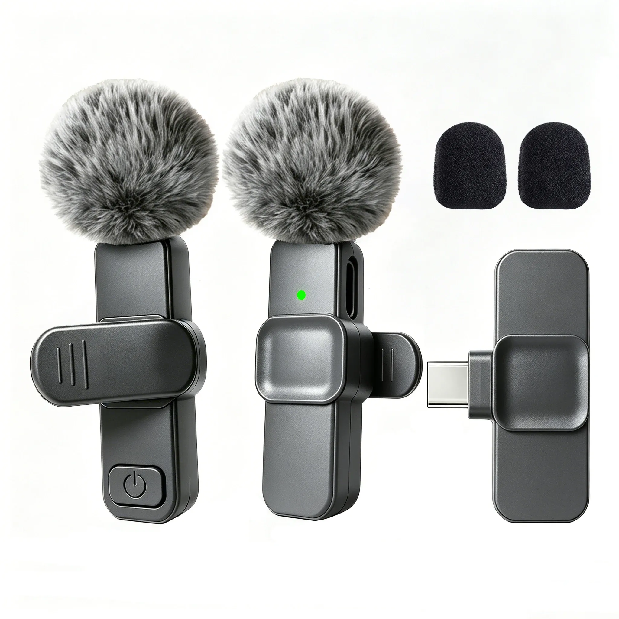 Microphone Lavalier sans Fil USB-C avec Réduction du Bruit et Bonnette Anti-Vent pour Vidéo, Interview, Diffusion en Direct et Vlog 8