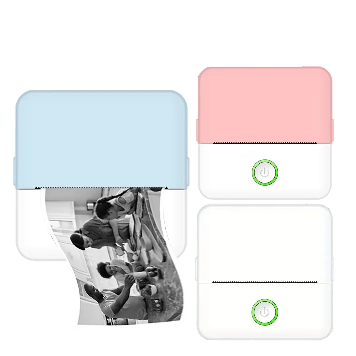 Mini imprimante thermique d'étiquettes portable en vue d'ensemble