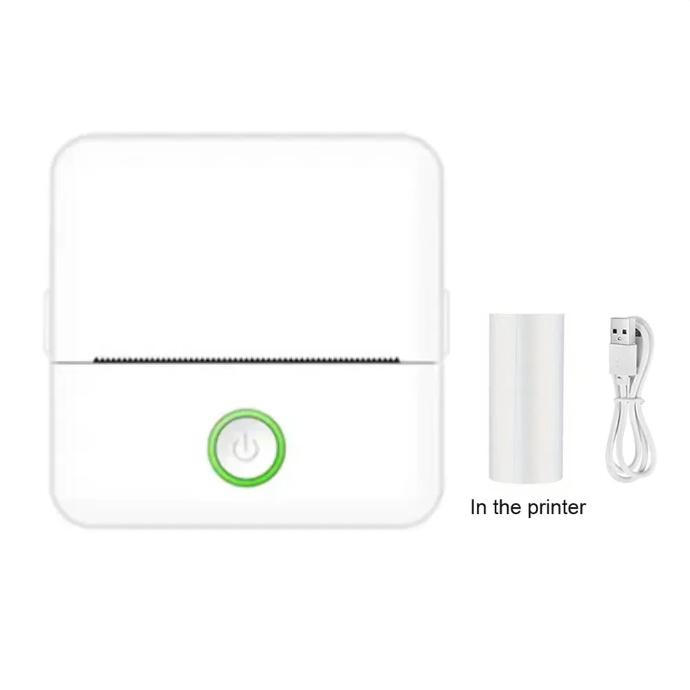 Mini imprimante thermique portable d'étiquettes HD, sans encre, format de poche, Bluetooth 8