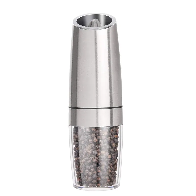 Moulin à poivre et sel électrique rechargeable à une main, réglage de la finesse, éclairage LED (piles non incluses) 8