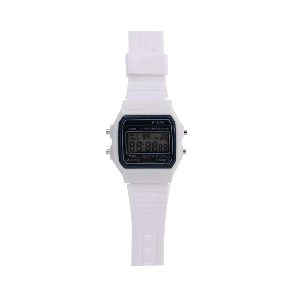 Montre numérique F91W unisexe à LED, montre-bracelet électronique étanche de sport, montre militaire, horloge 11