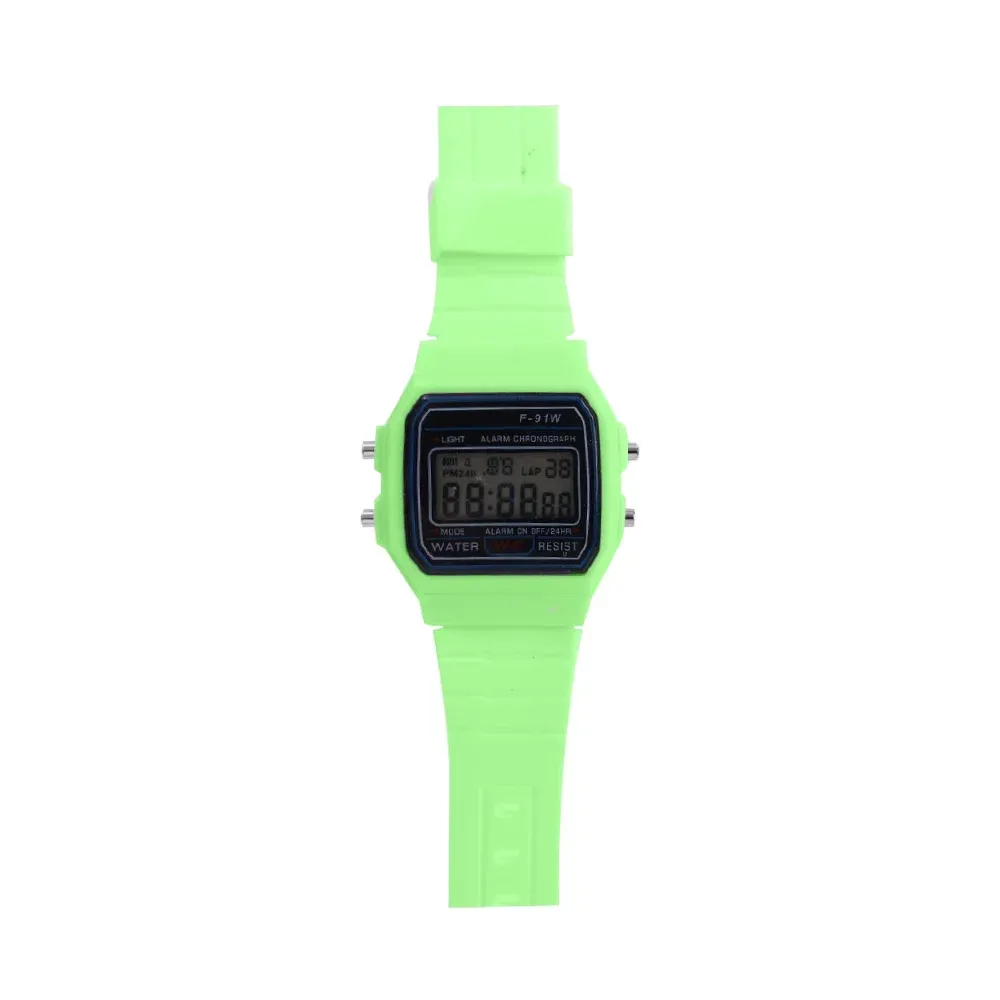 Montre numérique F91W unisexe à LED, montre-bracelet électronique étanche de sport, montre militaire, horloge 10