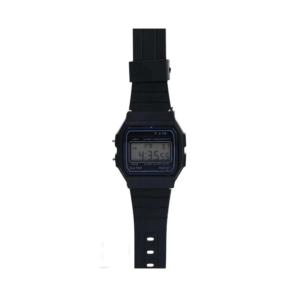 Montre numérique F91W unisexe à LED, montre-bracelet électronique étanche de sport, montre militaire, horloge 9