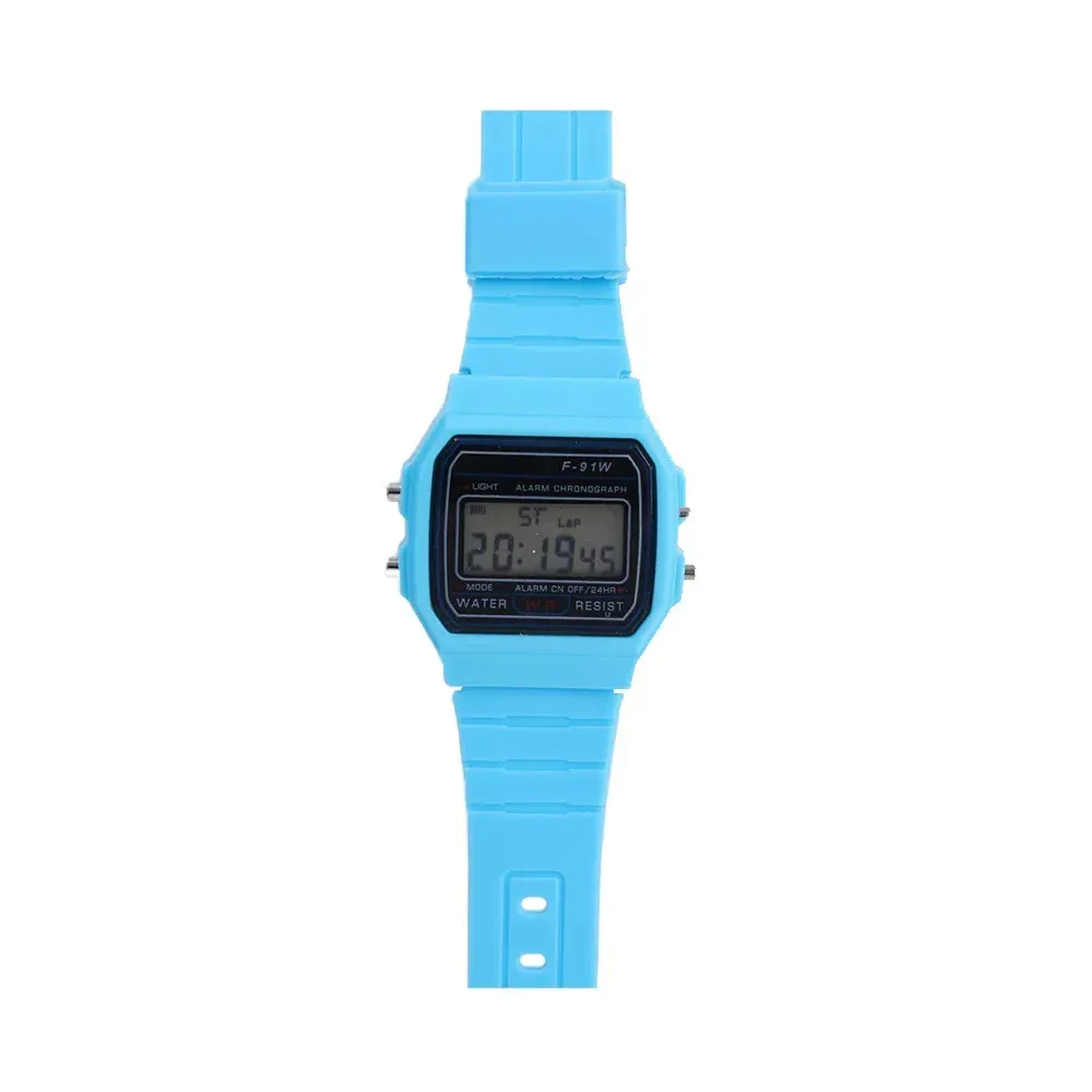 Montre numérique F91W unisexe à LED, montre-bracelet électronique étanche de sport, montre militaire, horloge 7