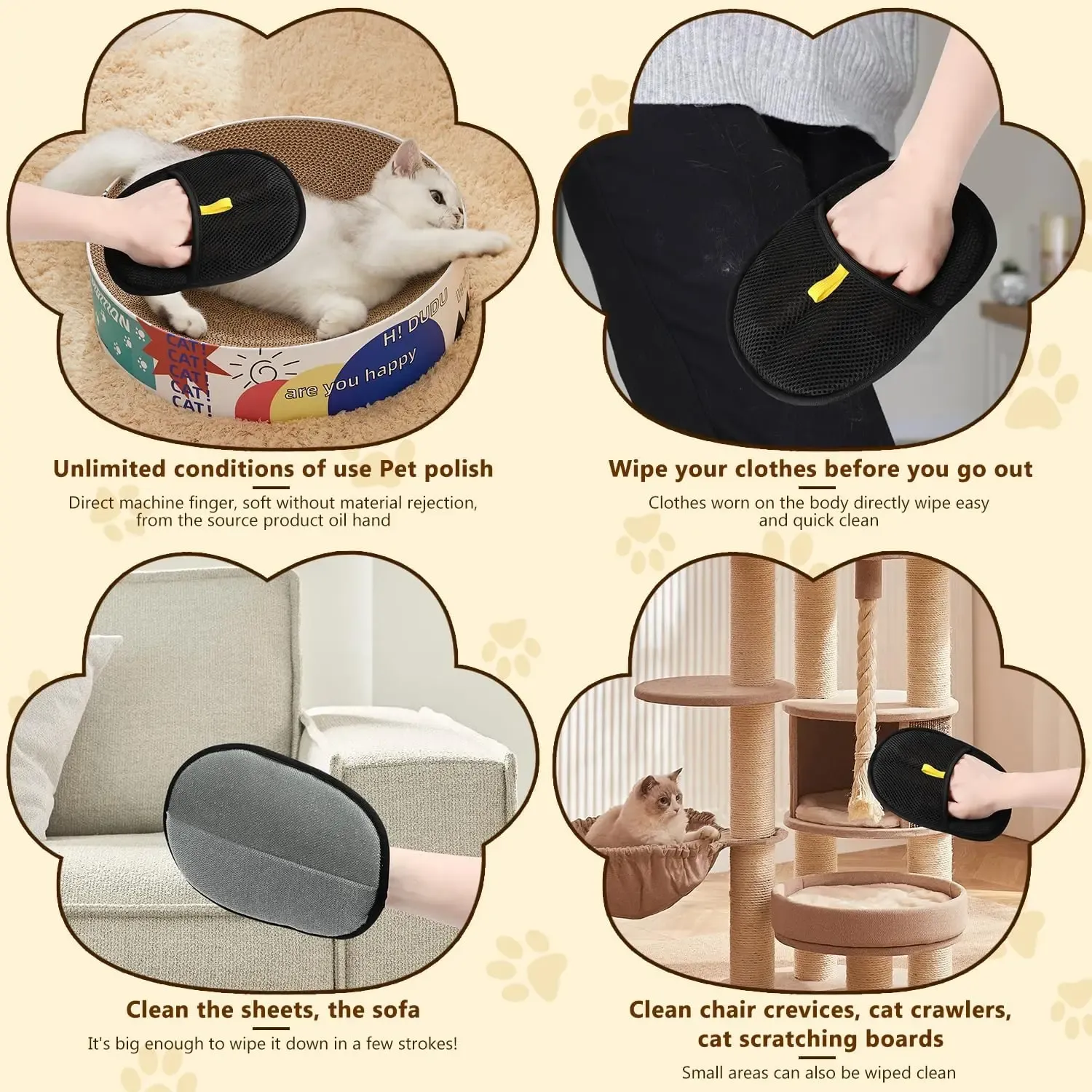 Nettoyage des poils d'animaux sur tissu