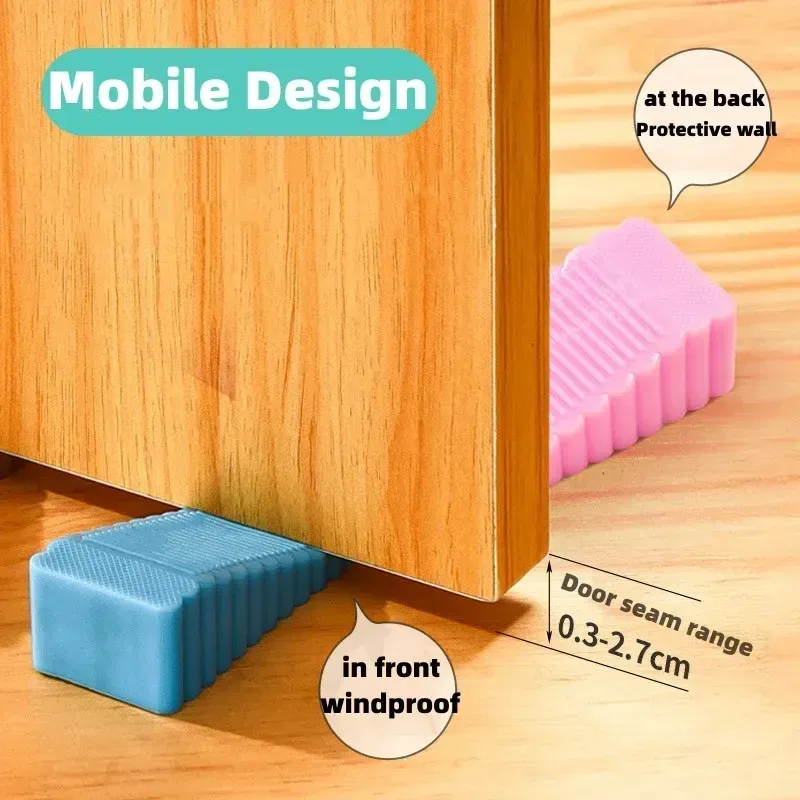 Butée de porte en silicone de sécurité sans perçage 6