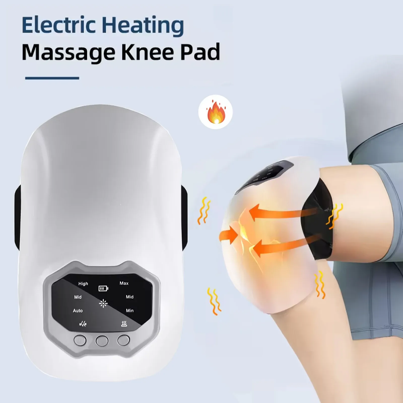 Masseur de genou intelligent à chaleur infrarouge et vibrations