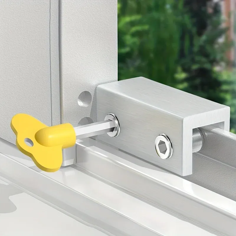 Serrure de sécurité coulissante pour enfants, verrou pour armoire, fenêtre et porte coulissante - Image 1