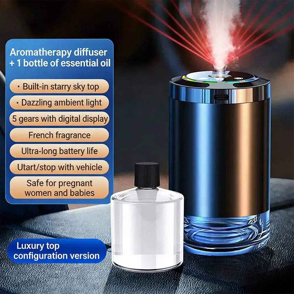 Diffuseur d'huiles essentielles électrique pour voiture, humidificateur d'air automobile, désodorisant d'habitacle, élimination des odeurs, accessoires auto 2