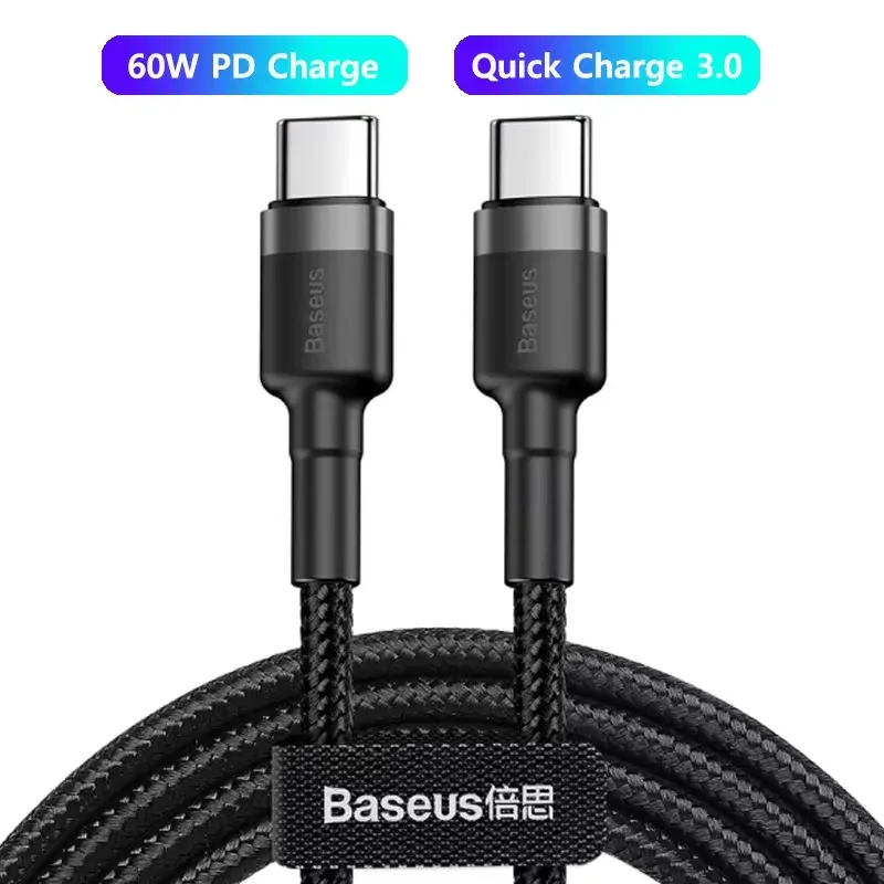 Câble Baseus USB Type-C vers USB-C 100 W / 5 A PD, câble de charge rapide pour iPhone 17, iPhone 16 Pro Max, MacBook, Xiaomi et Samsung 9