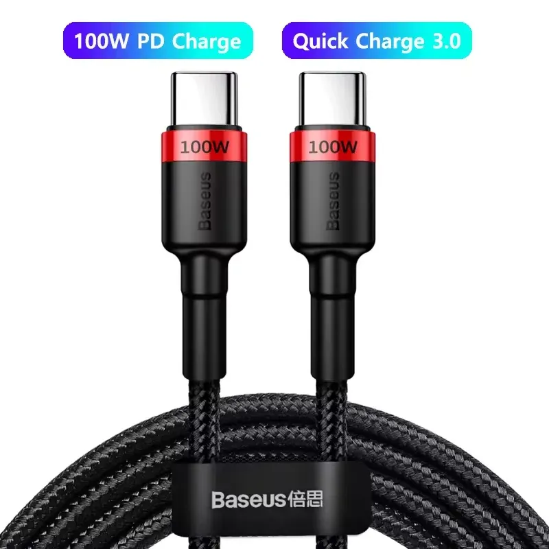 Câble Baseus USB Type-C vers USB-C 100 W / 5 A PD, câble de charge rapide pour iPhone 17, iPhone 16 Pro Max, MacBook, Xiaomi et Samsung 7
