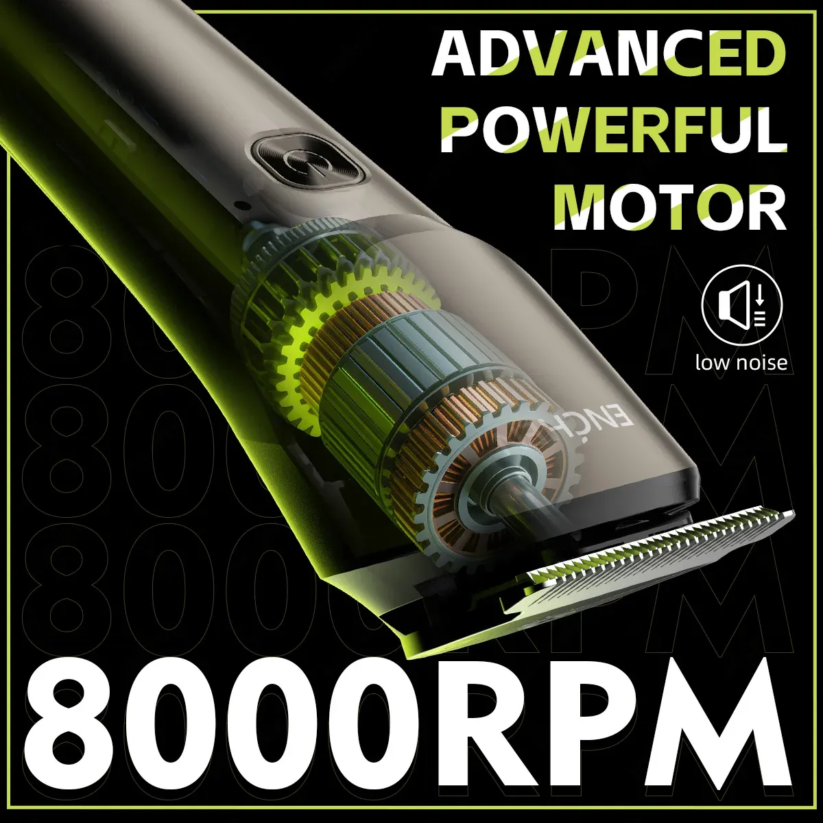 ENCHEN Beardo 2 Tondeuse électrique pour cheveux, rechargeable, à connectique USB-C, pour hommes 3