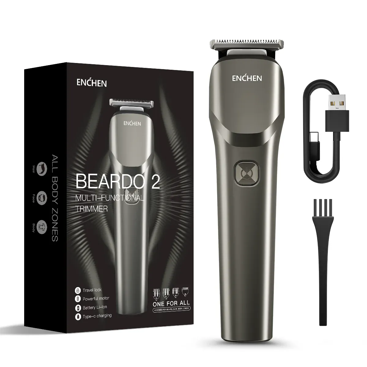 ENCHEN Beardo 2 Tondeuse électrique pour cheveux, rechargeable, à connectique USB-C, pour hommes 7