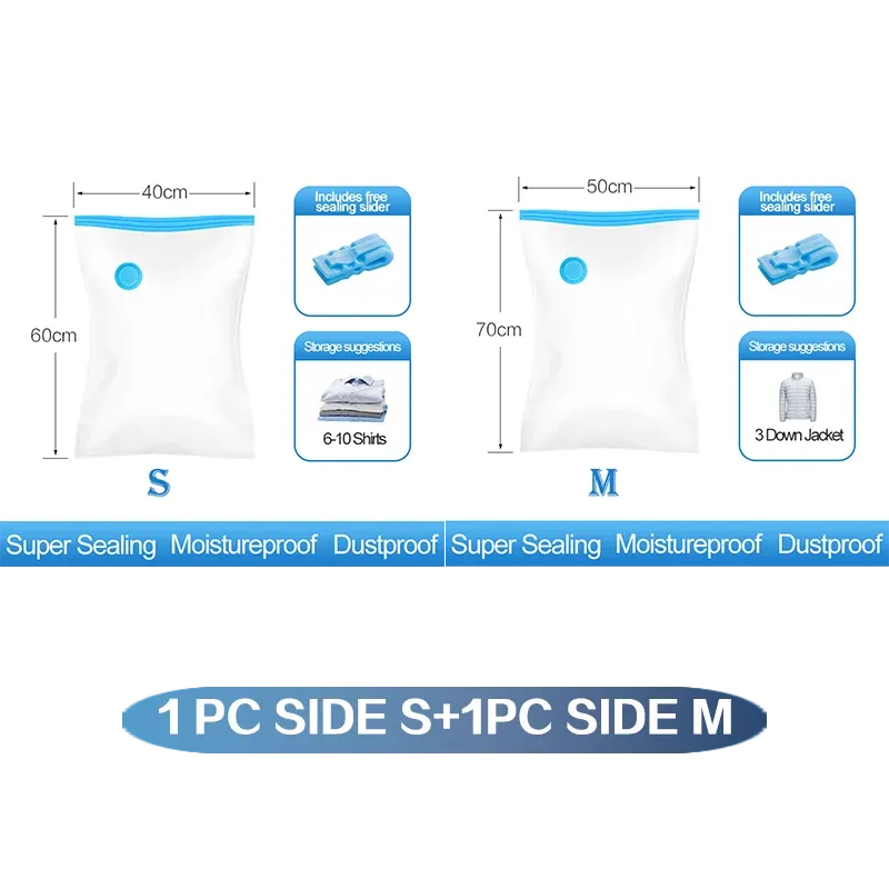 Scelleuse réutilisable pour sacs sous vide, organisateur de voyage pour vêtements et couvertures 7