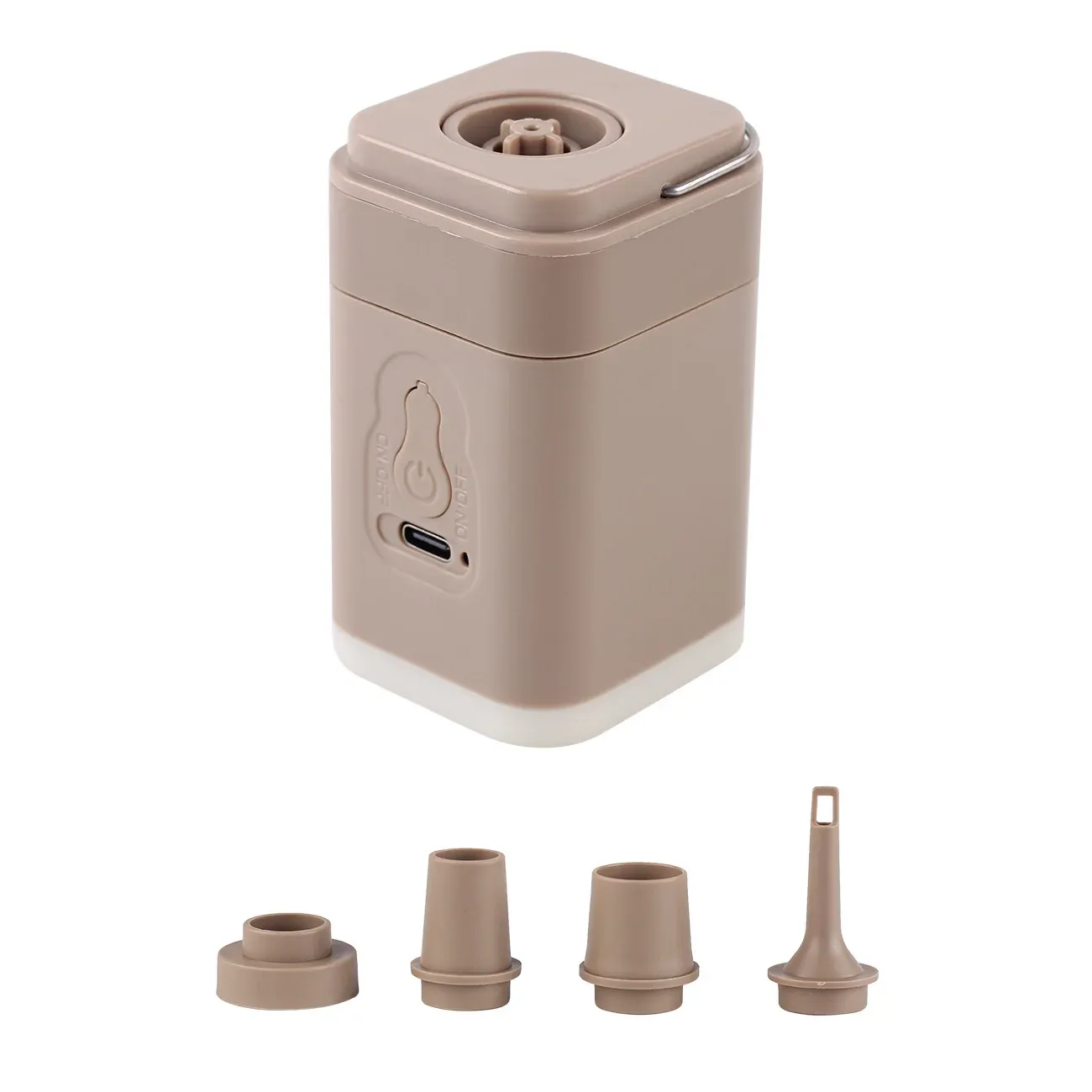Mini pompe à air électrique portable pour gonflables, rechargeable via USB-C, gonflage et dégonflage rapides pour bouées de piscine et matelas pneumatiques, 1 pièce 7