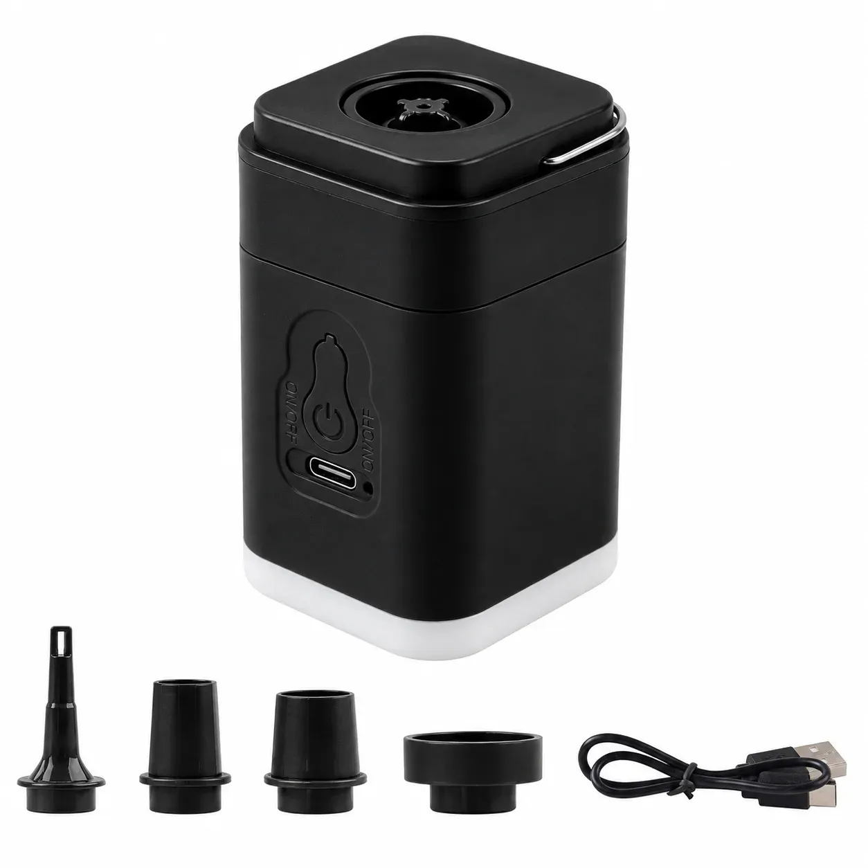 Mini pompe à air électrique portable pour gonflables, rechargeable via USB-C, gonflage et dégonflage rapides pour bouées de piscine et matelas pneumatiques, 1 pièce 8