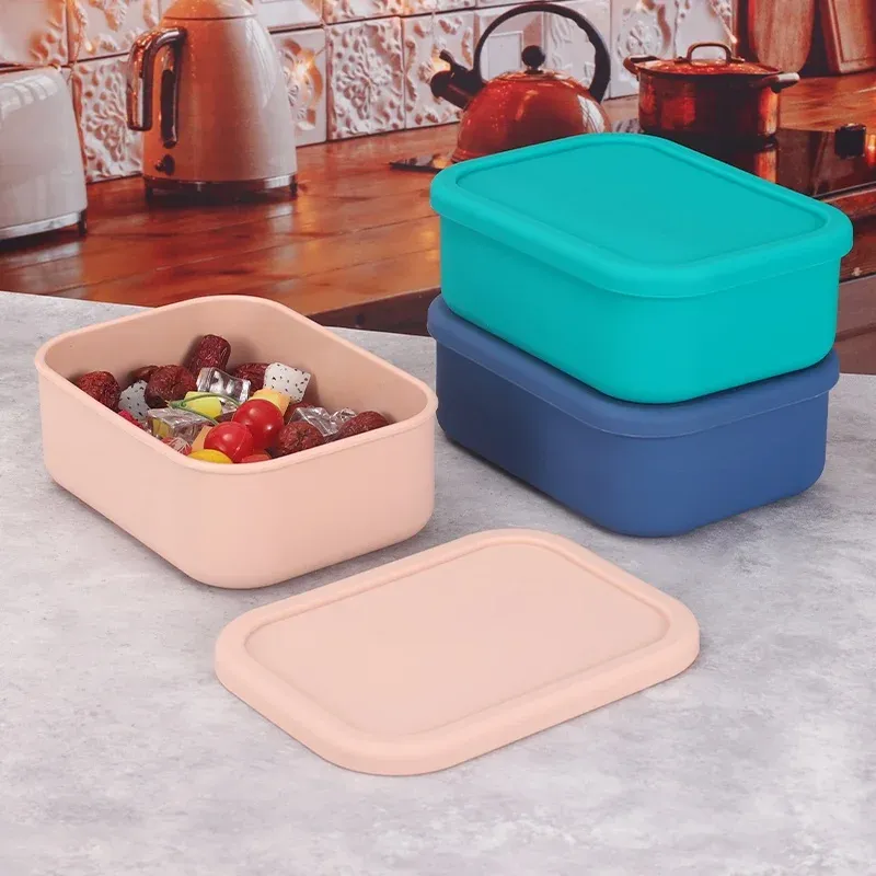 Boîte à bento en silicone YONG HAO, en situation