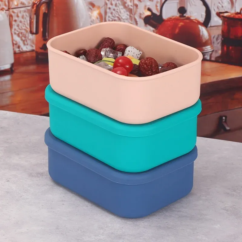 Boîte à bento en silicone YONG HAO, avec aliments