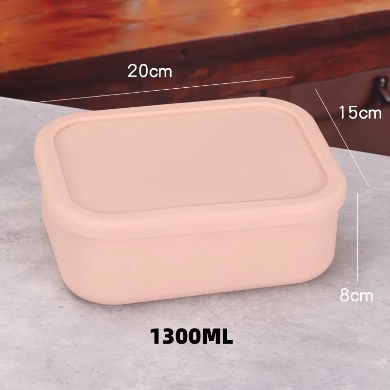 Boîte bento rectangulaire en silicone YONG HAO, étanche, compatible micro-ondes, sans BPA, portable 11