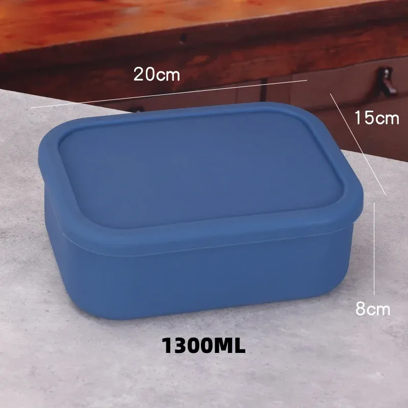 Boîte bento rectangulaire en silicone YONG HAO, étanche, compatible micro-ondes, sans BPA, portable 14